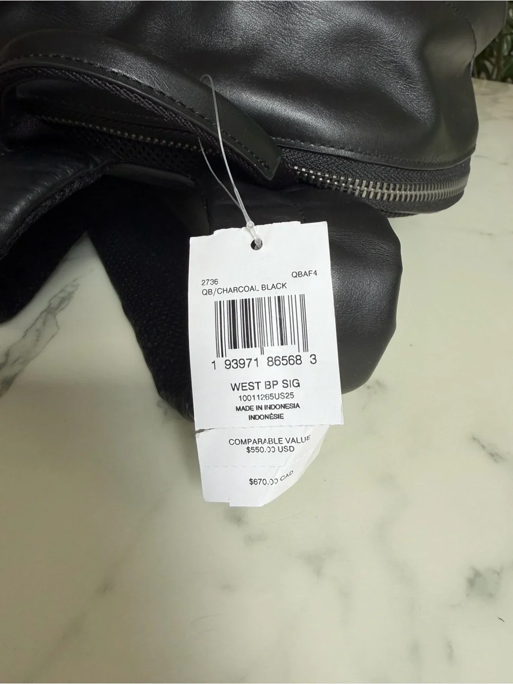 NWT Coach West Backpack In Signature Canvas & Leather Charcoal / Black 2736